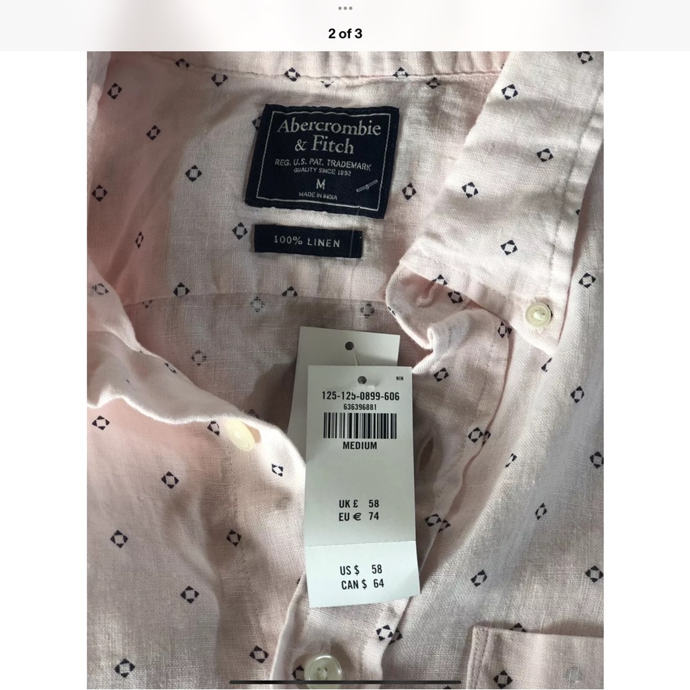 Pink Patterned Button-Up Shirt - Picture 2 of 3